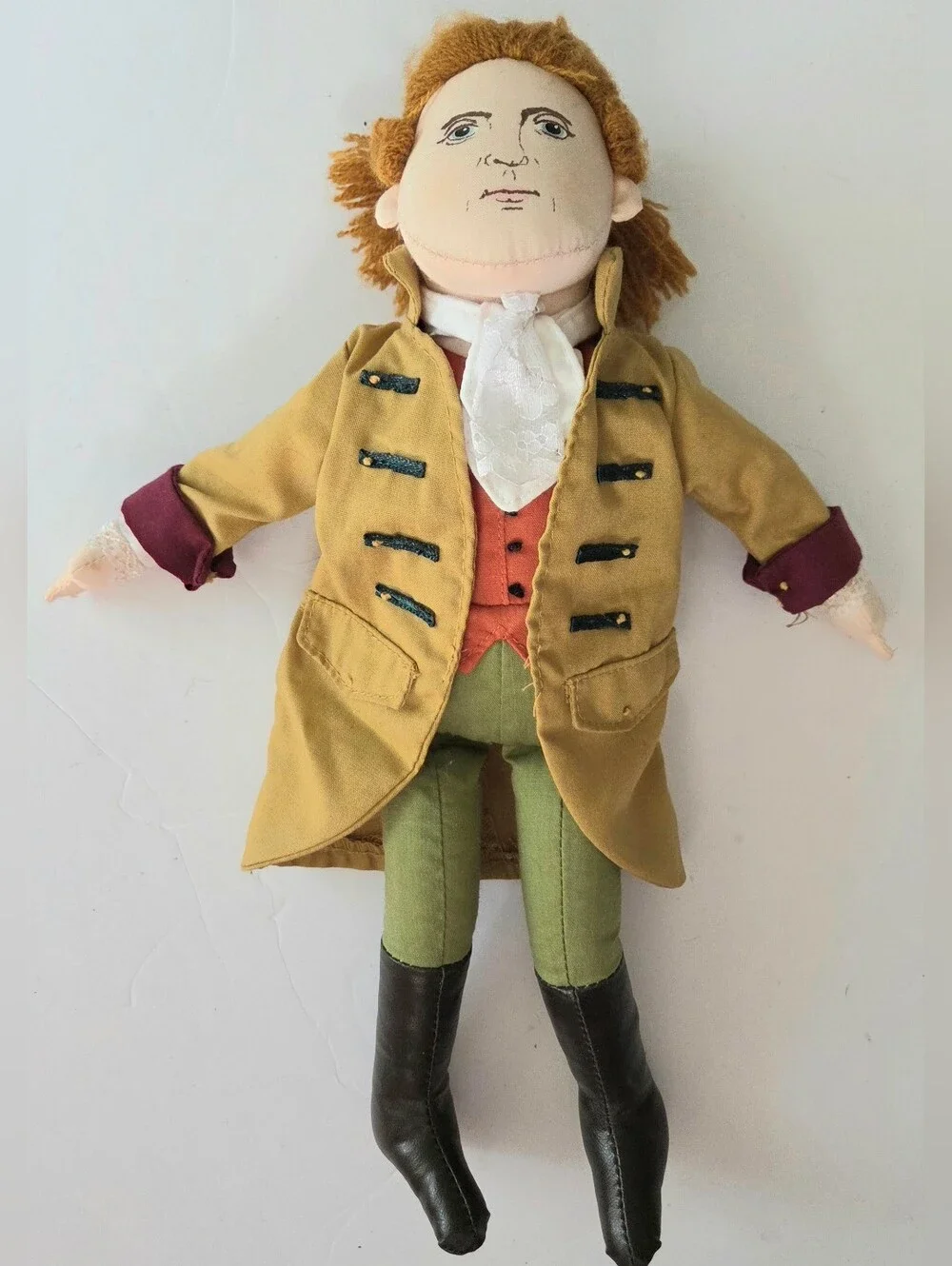 LOT OF 9 HISTORICAL CLOTH DOLLS, PAINTED FACES, COLONIAL WILLIAMSBURG FOUNDATION